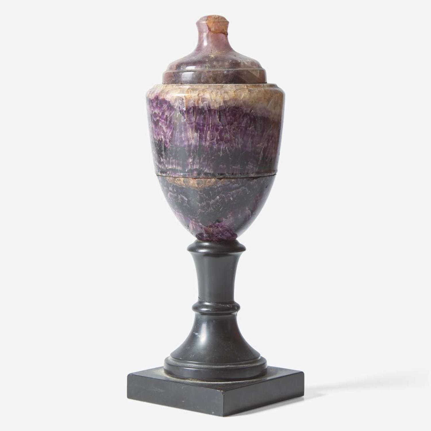 A George III blue-john urn late 18th / early 19th century