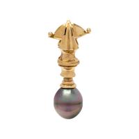 RICHARD KIMBALL, YELLOW GOLD AND CULTURED TAHITIAN PEARL PENDANT