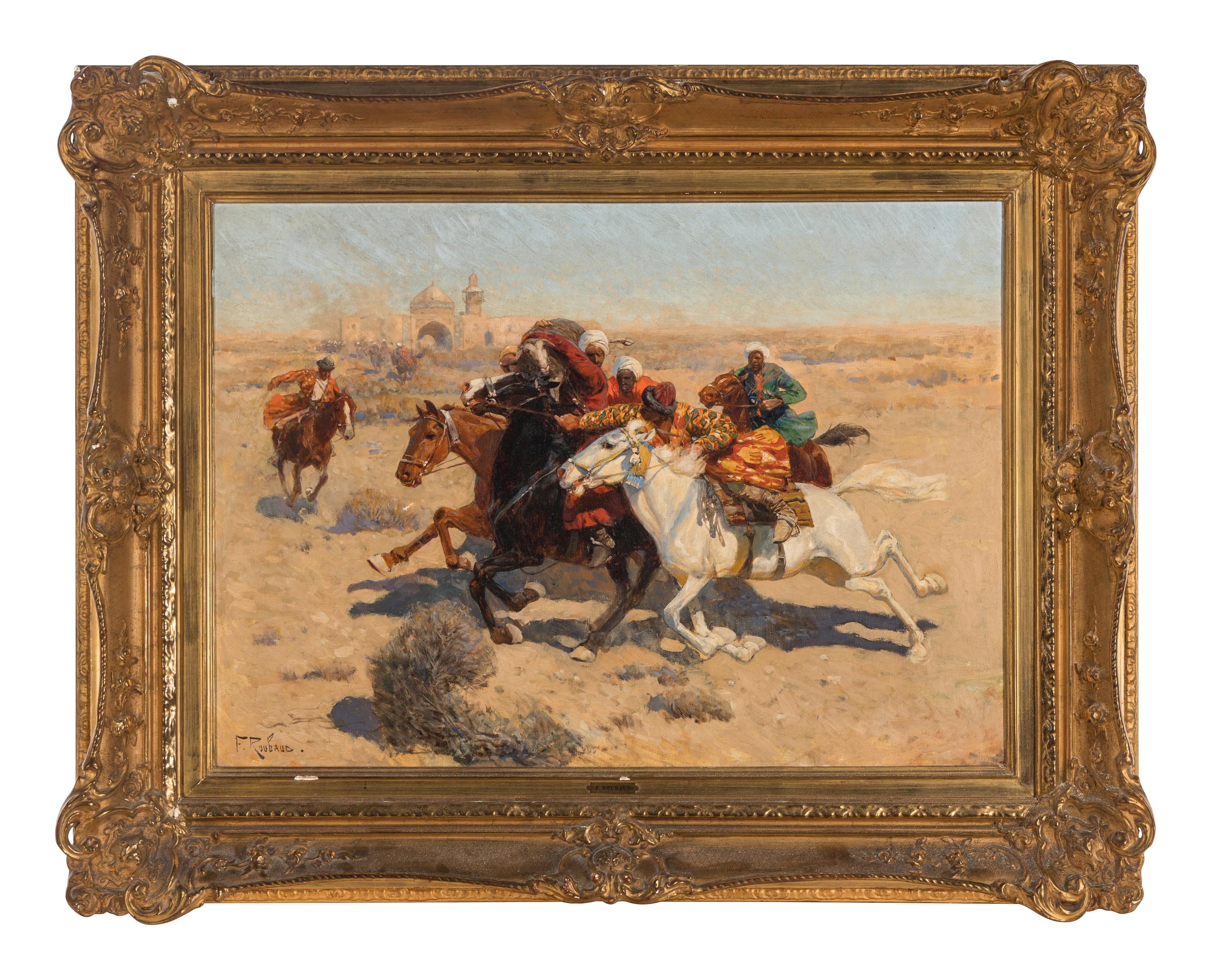 Franz Roubaud (Ukrainian, 1856-1928) — Circassian Skirmish