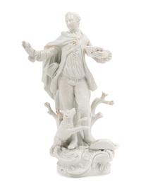 A Meissen Blanc-de-Chine Figure of a Man with a Hound