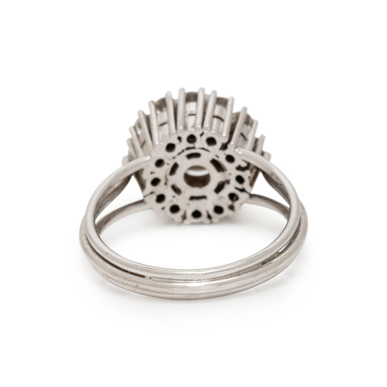 CULTURED PEARL AND DIAMOND RING