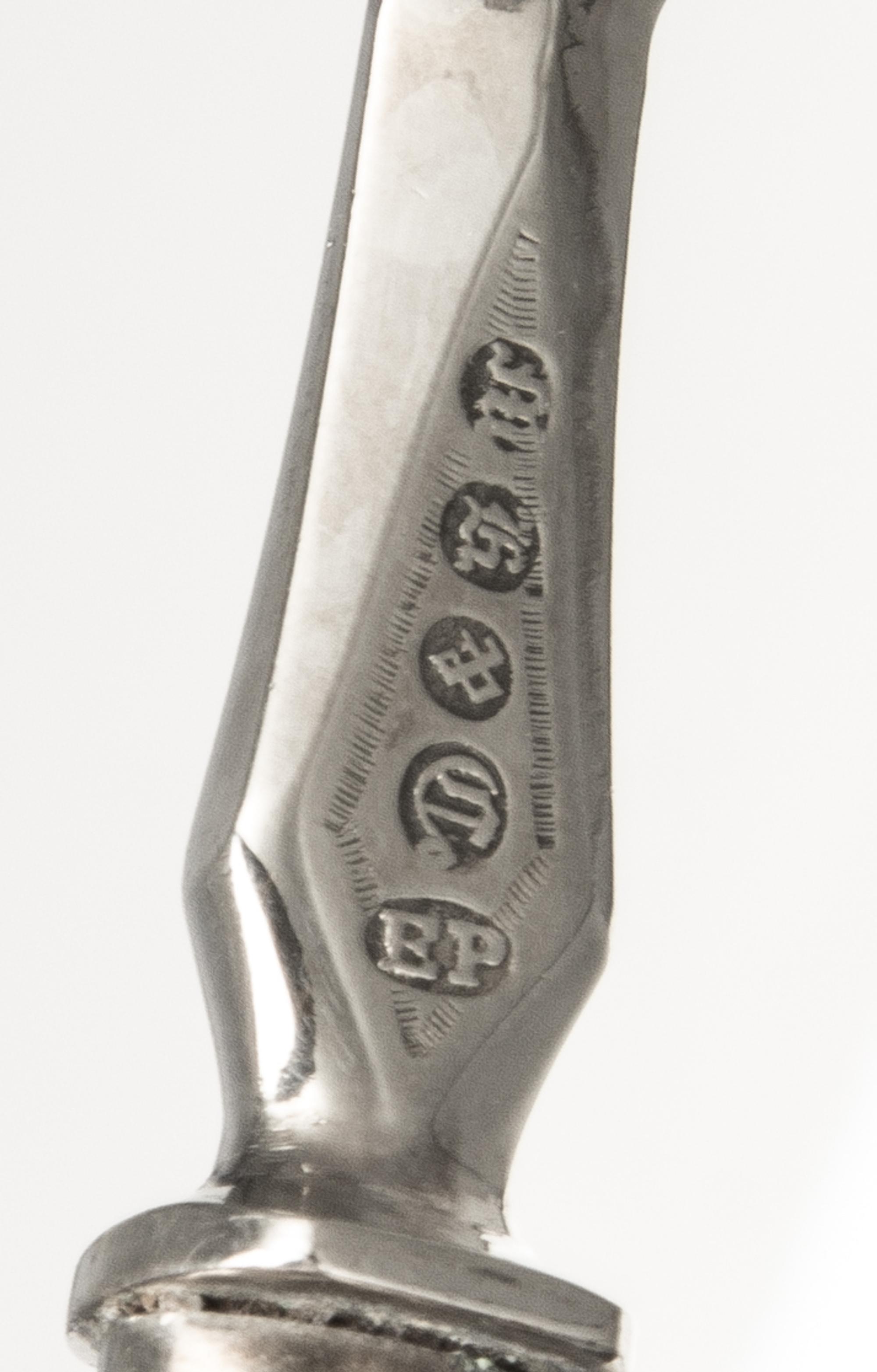 A Group of English Silver Flatware, R. Hovenden & Sons, England 1987, comprising: 6 fish knives 6 forks