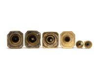 Six Brass Candlesticks