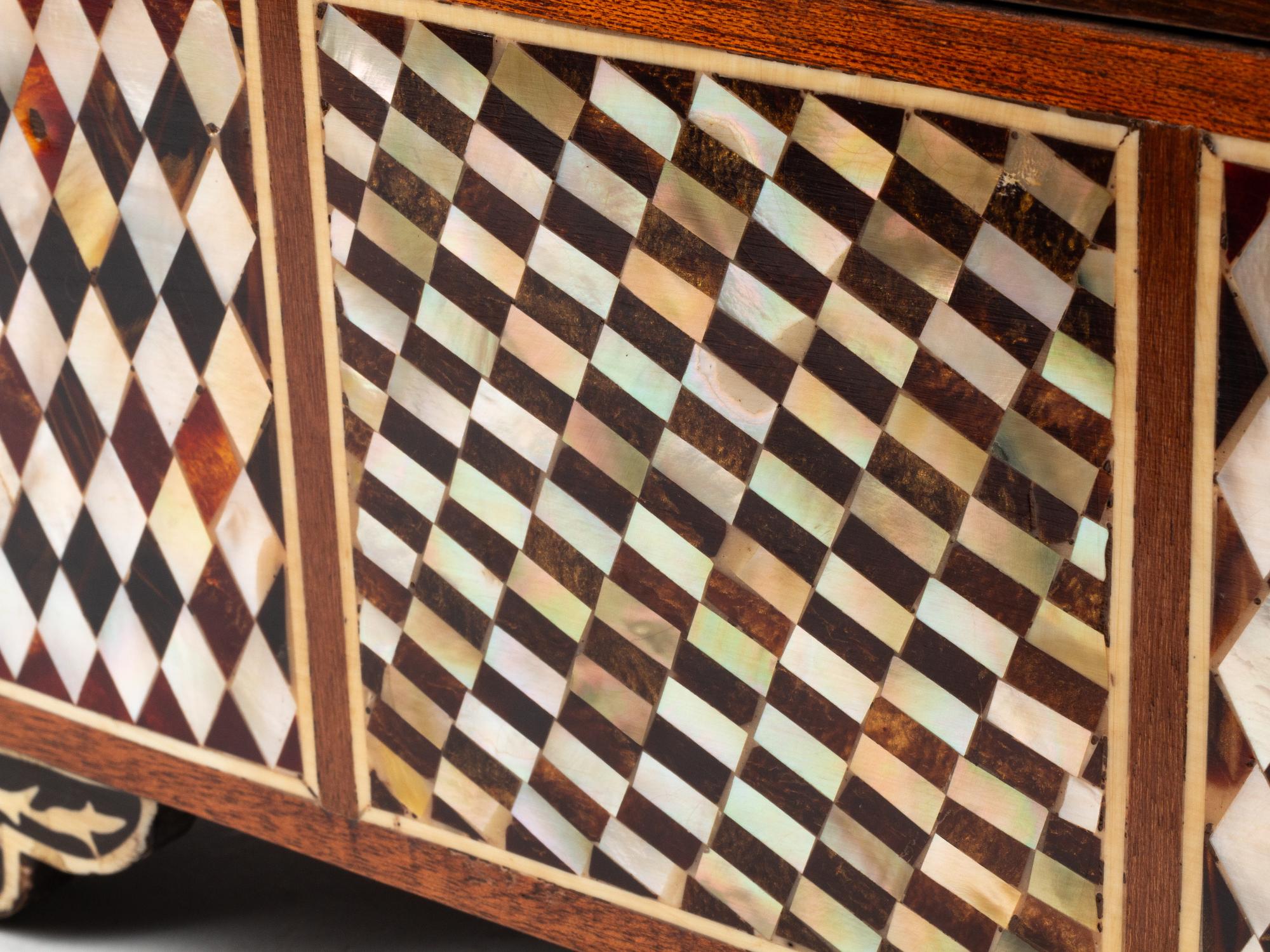 A Levantine Mother-of-Pearl Inlaid Table Casket