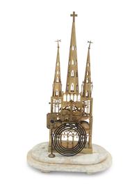 An English Brass Cathedral Skeleton Clock