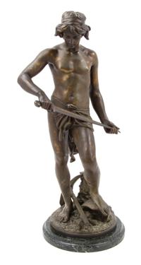 A French Bronze Figure — ADRIEN ETIENNE GAUDEZ (1845-1902)