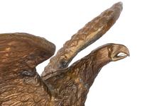 A Molded Copper and Zinc Gilt Eagle Weathervane