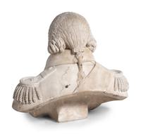A Carved Marble Bust of Louis XVIII