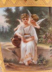 A Vienna Porcelain Urn, Cover and Stand