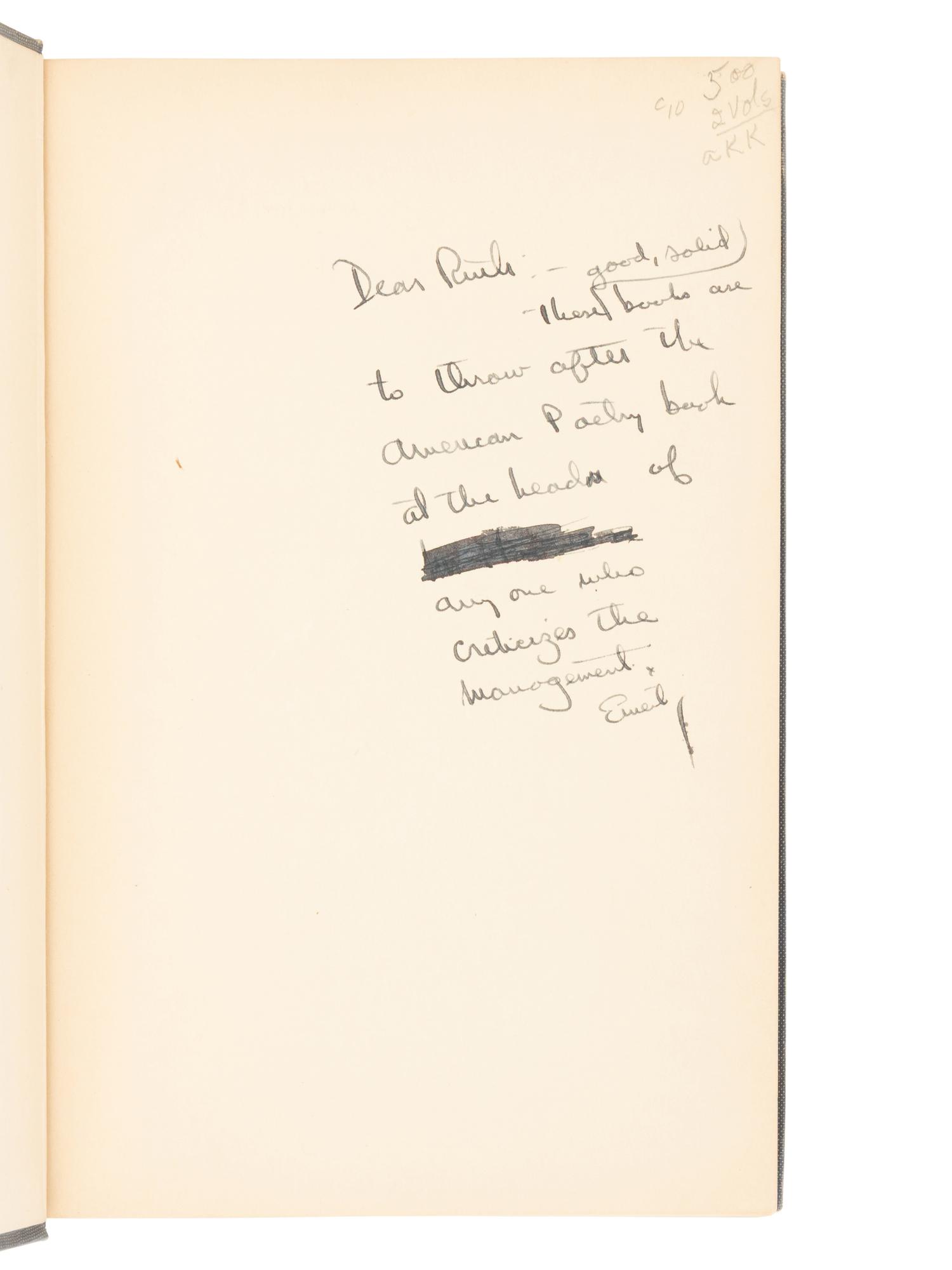 [HEMINGWAY, Ernest (1899-1961)]. BLUNT, Wilfrid Scawen (1901-1987). My Diaries: Being a Personal Narrative of Events 1888-1914. New York: Alfred A. Knopf, 1923.