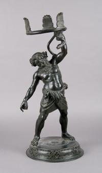 A Bronze Figure of a Mythical Figure, Height 24 inches.