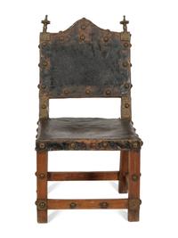 A Spanish or Portuguese Walnut Child's Chair