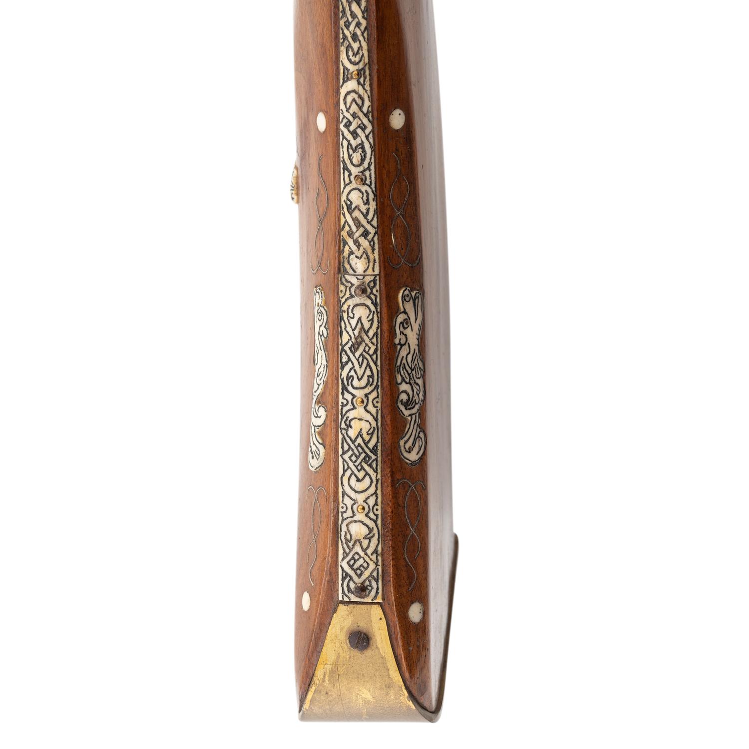 Contemporary Flintlock Musket with Folkloric Hunting Motifs