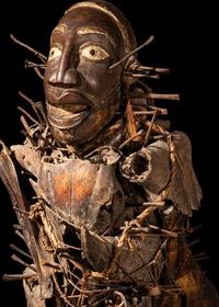 A Yombe Wood Nkisi Nkondi Figure