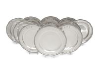 A Set of Twelve George III Silver Dinner Plates