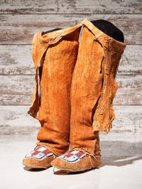 Cheyenne Beaded Hide Boot Moccasins