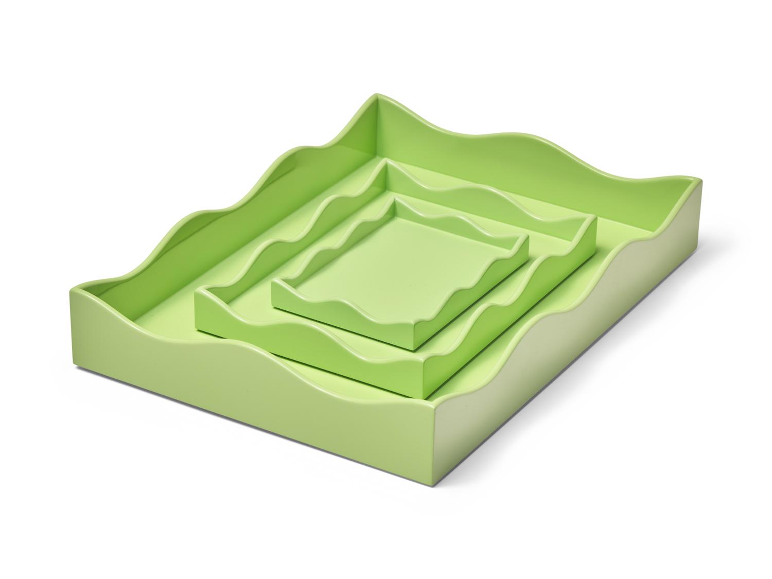 A Suite of Three 'Belles Rives' Trays By Rita Konig for the Lacquer Company DONATED BY THE LACQUER COMPANY