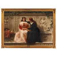 Frank William Warwick Topham, Jr. (British, 1838-1924) — Recruiting for Savonarola (Ye Cannot Serve God Man and Mammon) , 1886