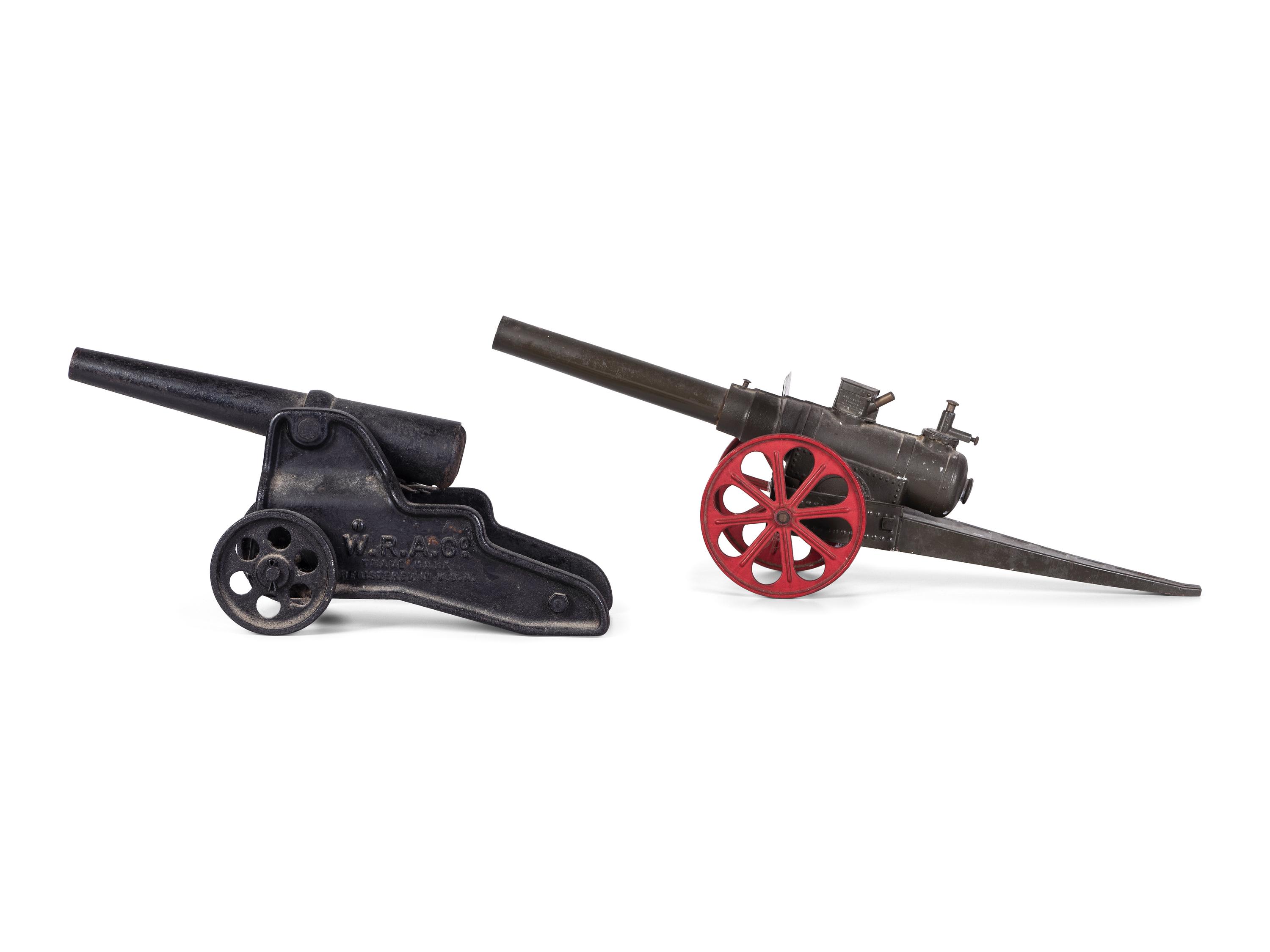 Two Cast Iron Signal Cannons