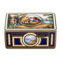 A German Enameled Singing Bird Automaton Box