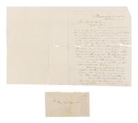 [LINCOLN, Abraham (1809-1865)]. SHRIGLEY, James (1813-1895). Autograph letter signed ("James Shrigley") to Preston King with an unsigned endorsement in Lincoln's hand, Philadelphia/[Washington, D.C.], Feb-March 1863.