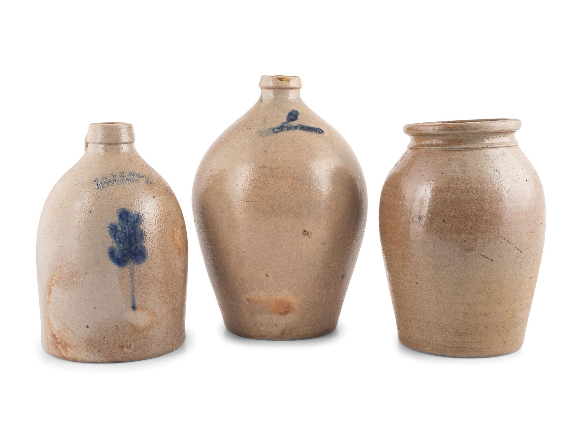 Three Stoneware Vessels