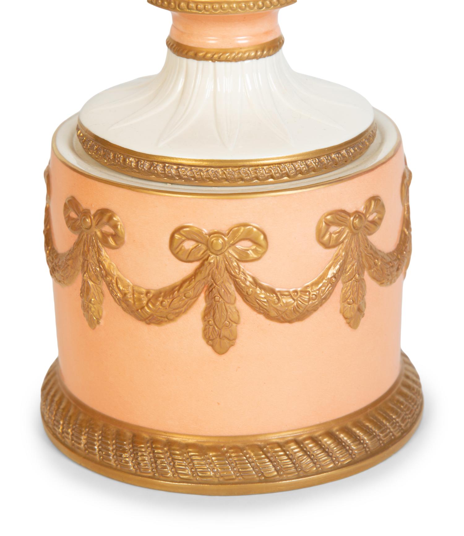 A Pair of Italian Neoclassical Style Porcelain Lidded Urns — 19th/20th Century