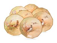 A Limoges Hand-Painted Porcelain Game Service