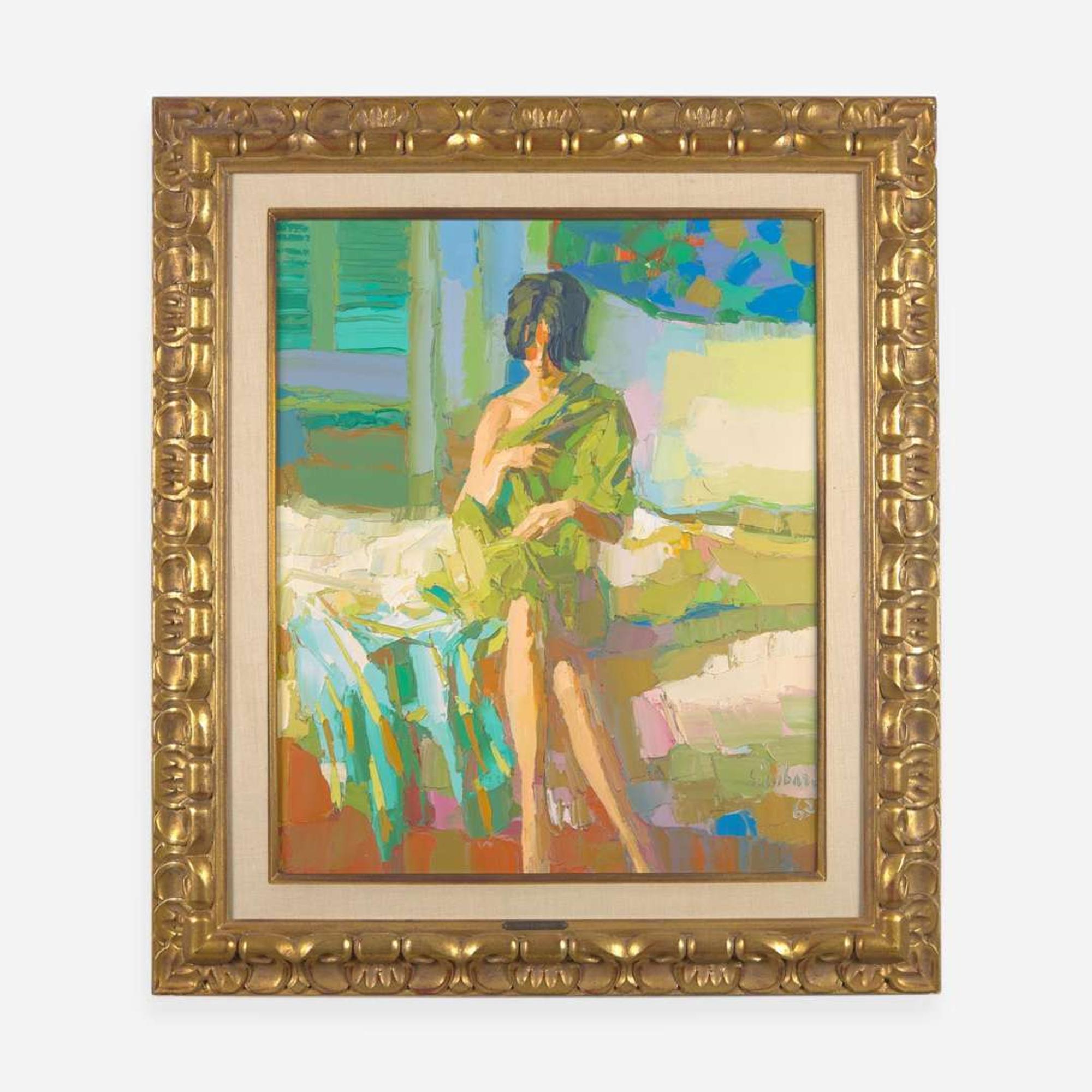 Nicola Simbari (Italian, 1927-2012) Untitled (Seated Female)