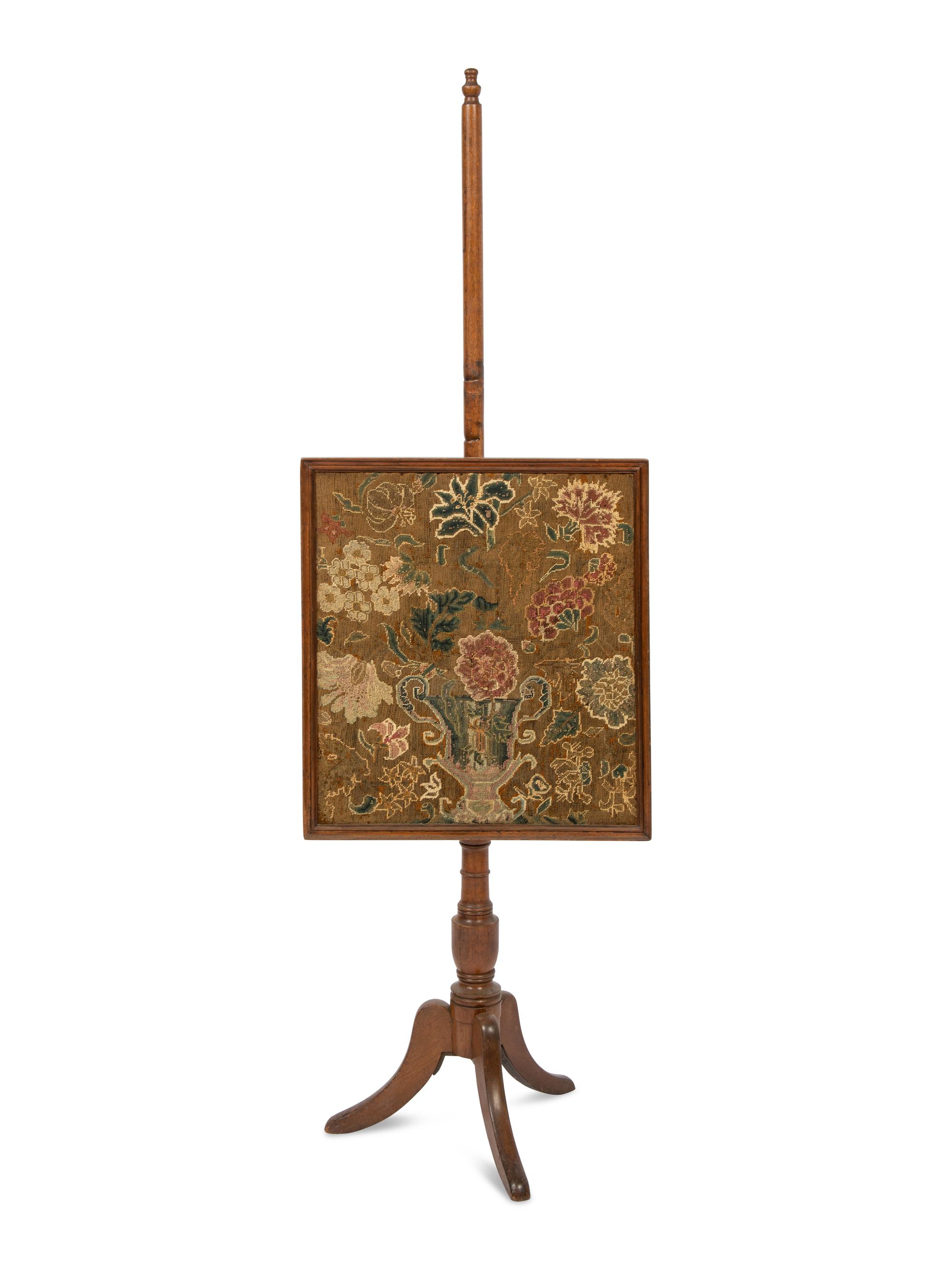 A French Needlepoint Fire Screen