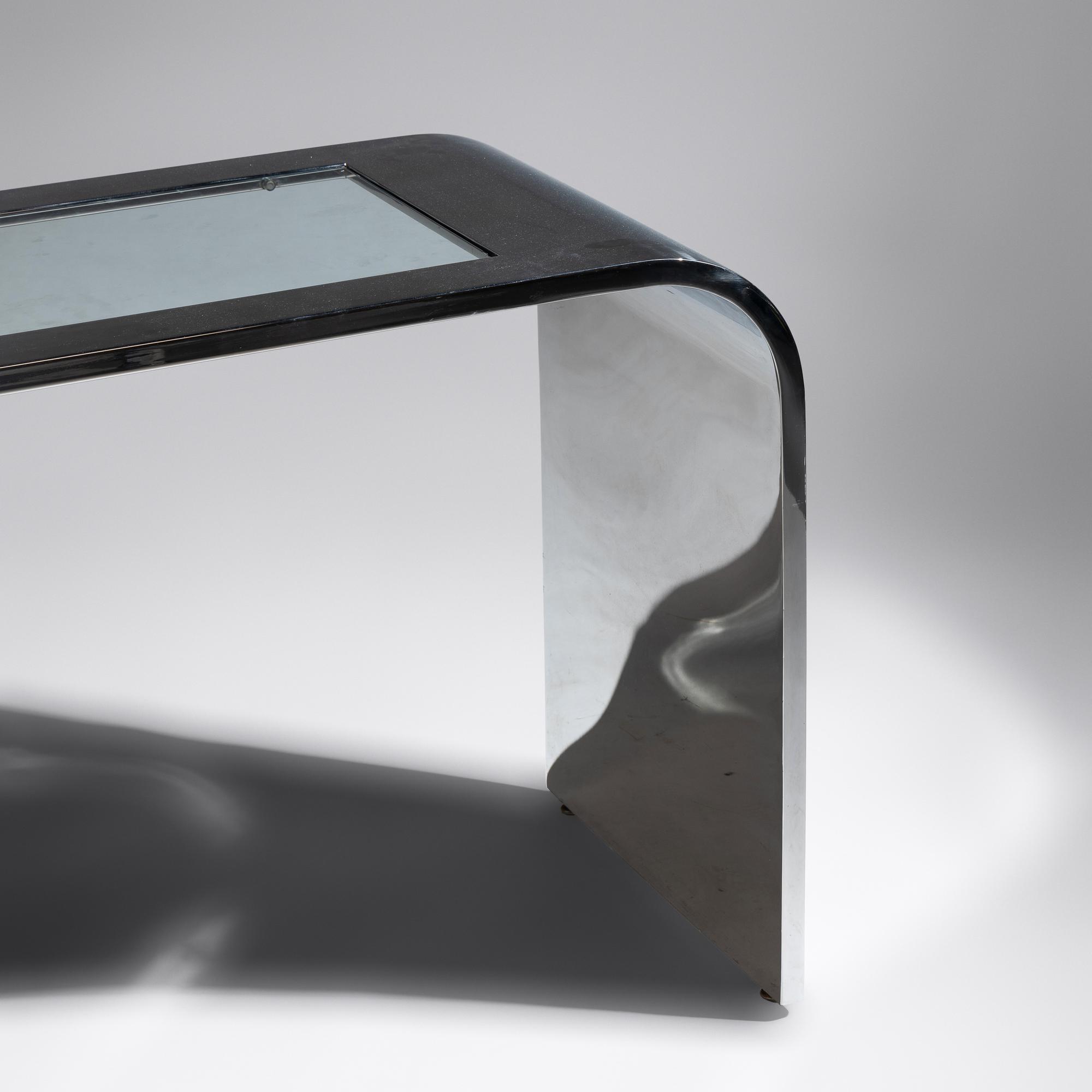 Waterfall console table, c. 1980 Breuton, USA