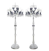 A Pair of Baccarat Zénith Twelve-Light Torchères