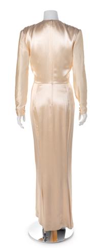 Andrea Odicini Silk Satin Evening Dress, 1980s Size label: 40