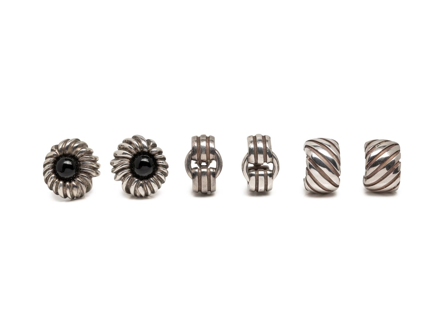 TIFFANY & CO., COLLECTION OF STERLING SILVER EARRINGS