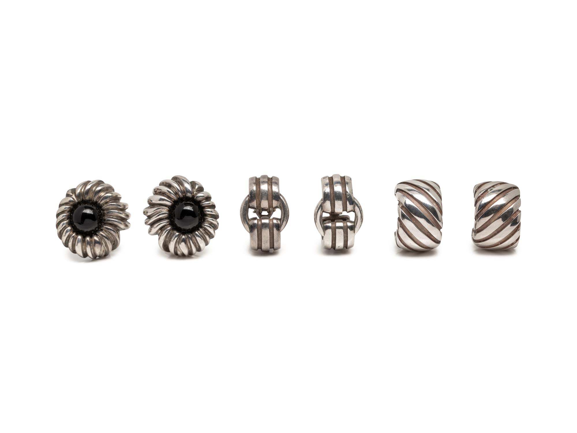 TIFFANY & CO., COLLECTION OF STERLING SILVER EARRINGS