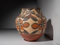 Acoma Four-Color Pottery Olla