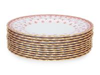 Twelve Spode Fleur de Lys Porcelain Dinner Plates — ENGLISH, 20TH CENTURY