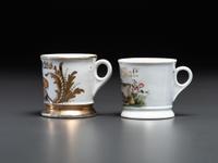 Two Artist's Porcelain Occupational Shaving Mugs