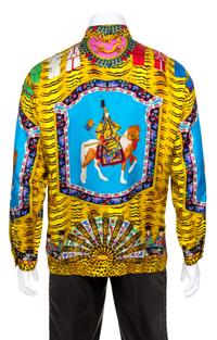 A Gianni Versace Silk Atelier Print Shirt, Size 50.