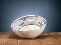 Mimbres Black-on-White Pottery Bowl