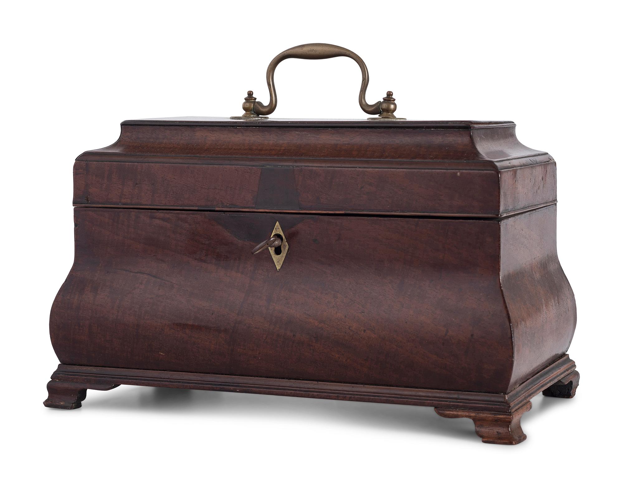 A George III Mahogany Tea Caddy