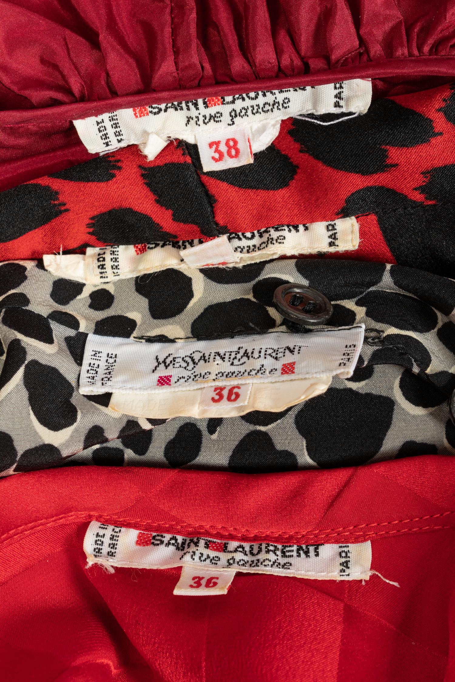 Four Yves Saint Laurent Rive Gauche Tops, 1980-90s