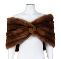 A Sable Off The Shoulder Stole, 45" L x 17" W.