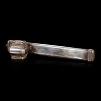 An Ottoman or Egyptian parcel-gilt silver qalamdan