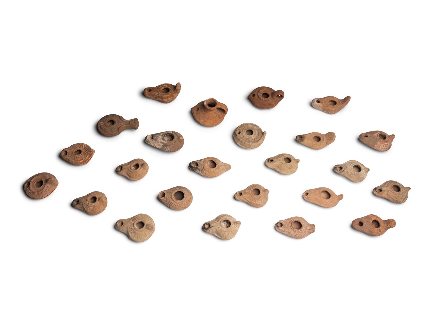 Twenty-Four Greco-Roman Terracotta Oil Lamps