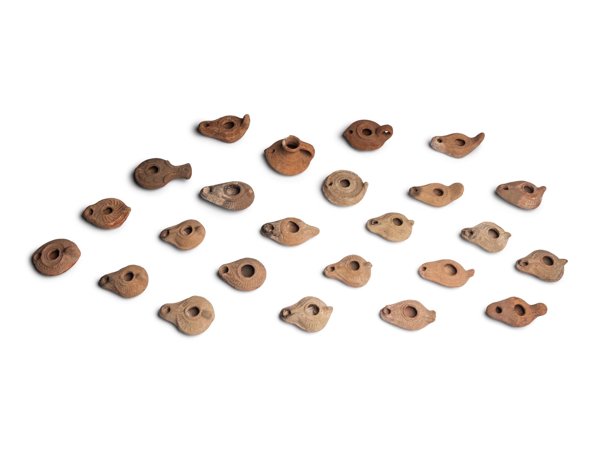 Twenty-Four Greco-Roman Terracotta Oil Lamps