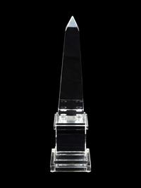 A Group of Four Glass Obelisks