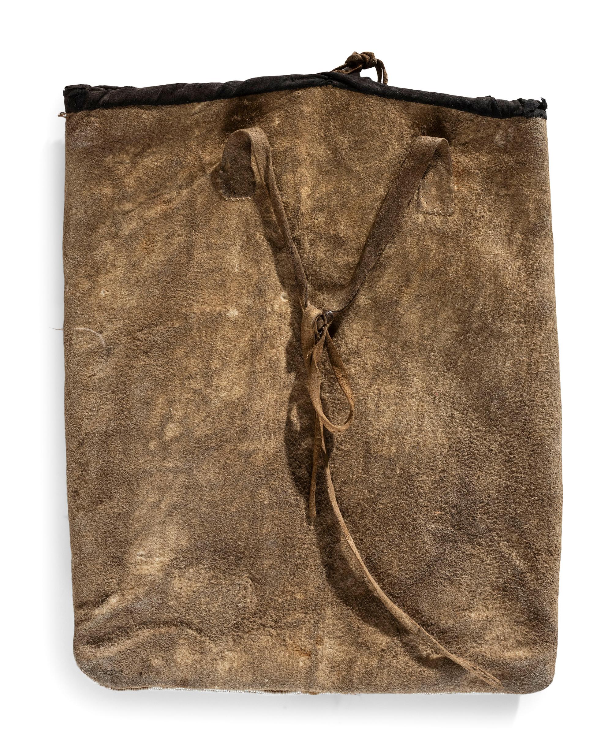 Plateau Beaded Hide Bag, with Deer and Eagle