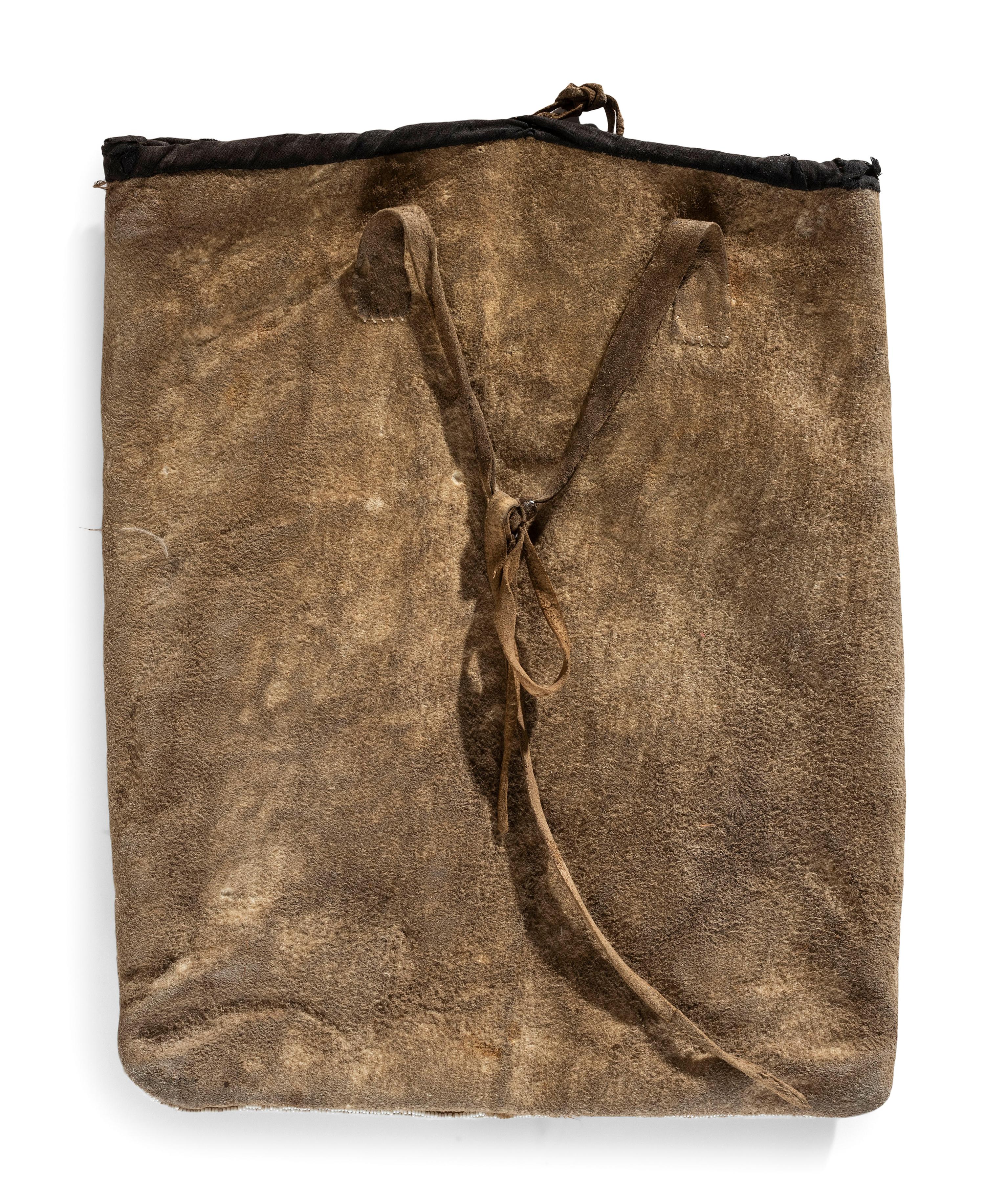 Plateau Beaded Hide Bag, with Deer and Eagle