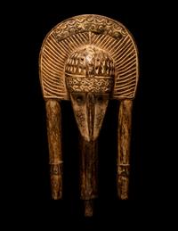 Two Bamana Wood Masks and a Janus Wood Head